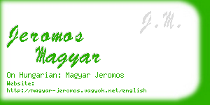 jeromos magyar business card